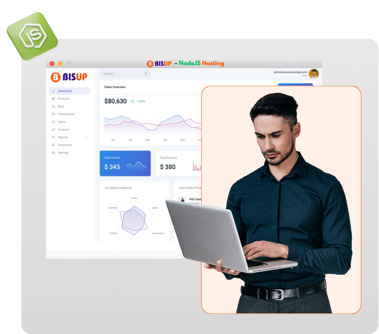 Node.js hosting illustration